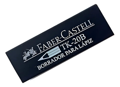 Borrador Negro Faber Castell Para Lápiz Tk-20b Caja X 6 Und Negro