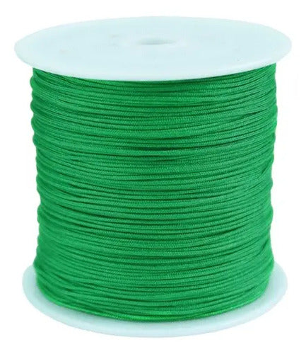 Hilo Chino 0.8mm X 90 Mts Verde Para Bisutería Manillas 1 Cm