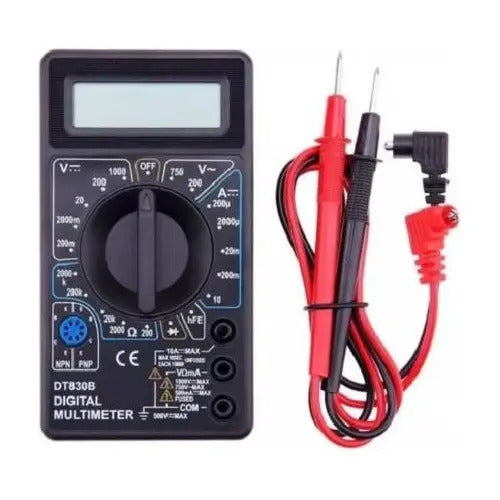Multimetro Tester De Corriente  Digital Con Buzzer Y Cables