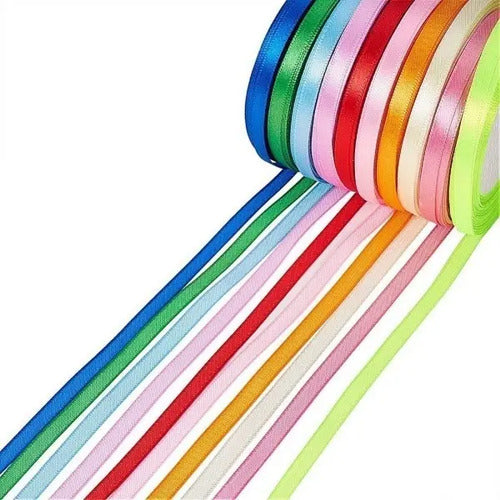 Cinta De Raso Para Moños 100 Mts X 7 Mm Color A Elección A Elección