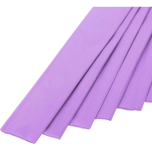 Papel Crepe Manualidades Lila X 50 Unidades Lila Crepé