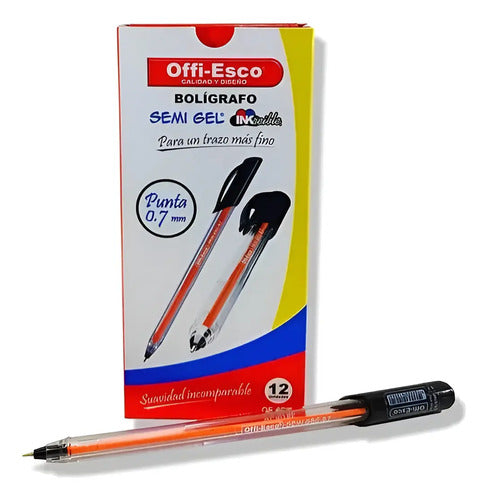 Boligrafo Esfero Semigel Caja X 12 Unidades