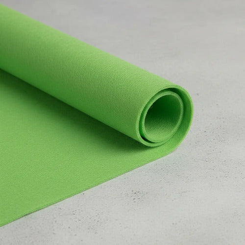Tela De Fieltro Verde Claro 100 X 70 Cm Verde Claro