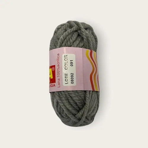 Lana Escolar Acrílica Gris  16 Gr - 12 Unidades Gris