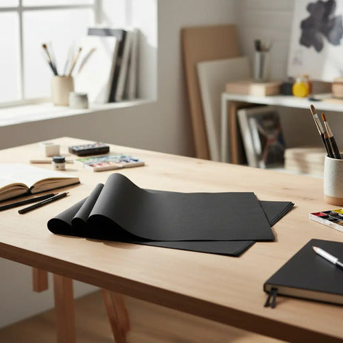 100 Pcs Papel Seda Negro