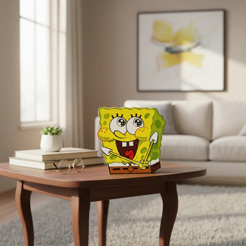 Caja Madera Bob Esponja 22x17x9cm Amarillo Bob Esponja