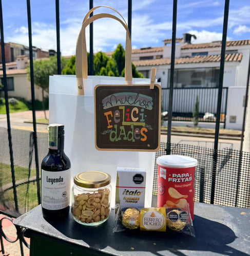 Regalo Ancheta Felicidades Con Vino
