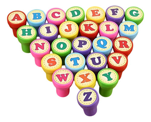 Sellos Didácticos Abecedario X 26 Letras Surtido