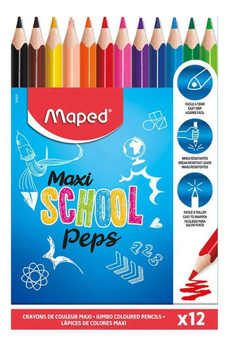 Colores Maped Jumbo Maxi X12