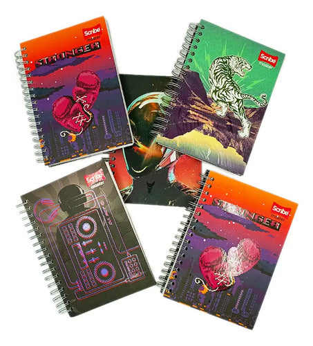 Cuaderno Peque Argollado Cuadriculado Pasta Dura 80h X 6 Und