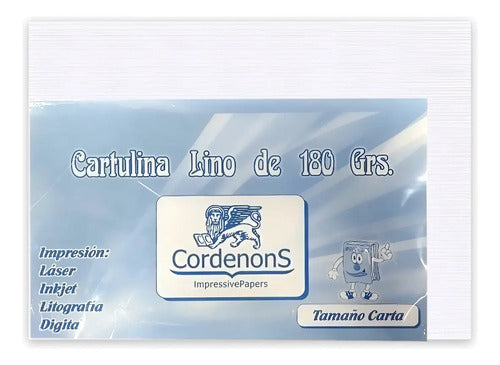 Cartulina Lino 180 Gr Carta X 50 Hojas Blanco