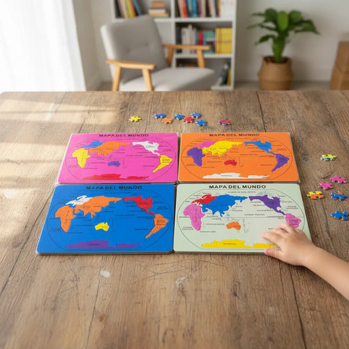 Mapa Del Mundo Educativo Foamy Rompecabezas