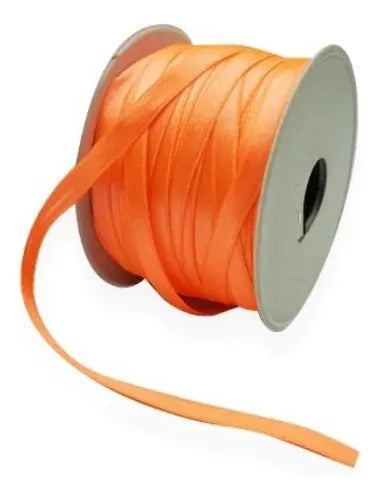Cinta Naranja Raso Tela Satín Moños 100 Mts X 3mm Naranja 3mm