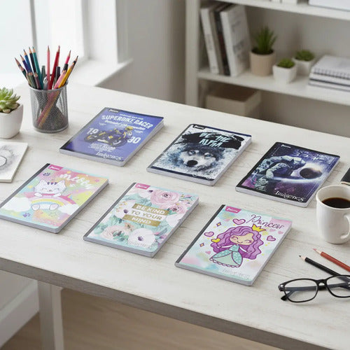 Cuaderno Grande Cosido Rayado 100 Hojas X 18 Unidades
