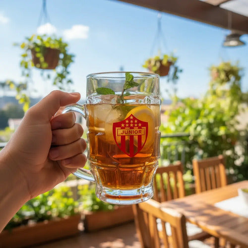 Vaso Cervecero Escudo Junior De Barranquilla Rojo