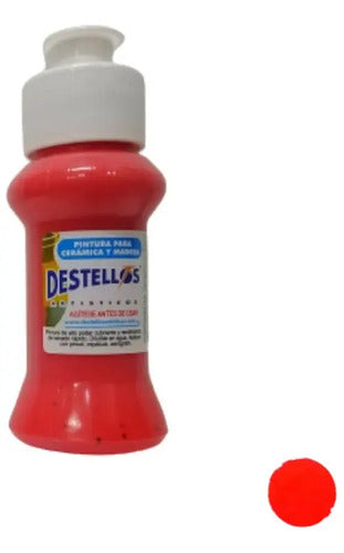 Pintura Cerámica Y Madera Destellos Color A Elección X 3 Und