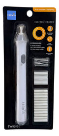 Borrador Eléctrico De Pilas Con Repuestos Blanco