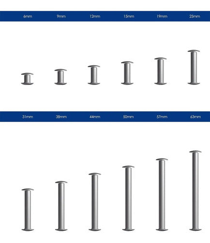 Poste Tornillo Aluminio Para Catalogo 1 1/2  3.8cm X 12pcs
