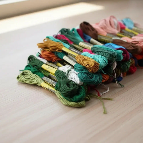Madeja De Hilo Para Bordar X 12 Colores Surtido
