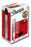 Marcador Permanente Negro Sharpie  Punta Cincel Caja X 12