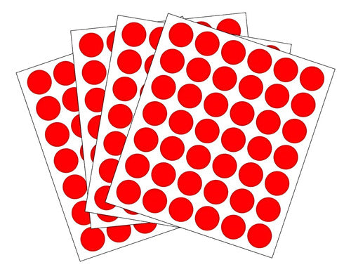 Rotulo Adhesivo Redondo Rojo 1.9 Cm X 160 Pcs  Rojo