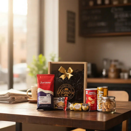 Regalo Ancheta Con Café Dia Del Hombre