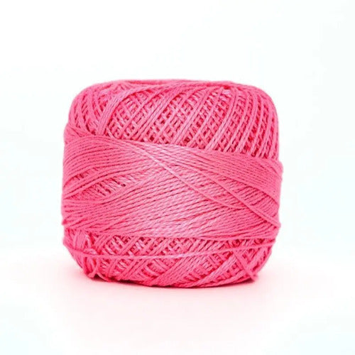 Hilo Lana Rosa Medio Ovillo Crochet 50 Gr Rosa Chicle
