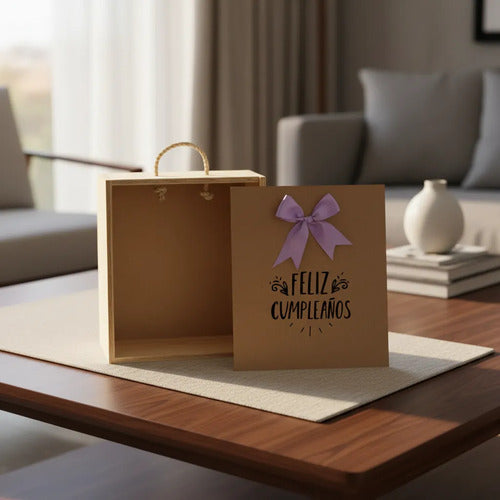 Cajas En  Madera Para Regalo De Feliz Cumpleaños