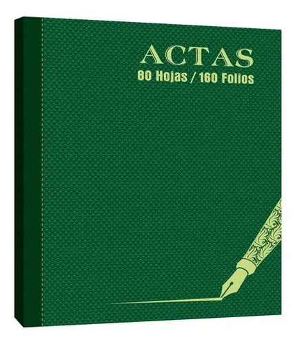 Libro De Actas Media Carta 80 Hojas - 160 Folios