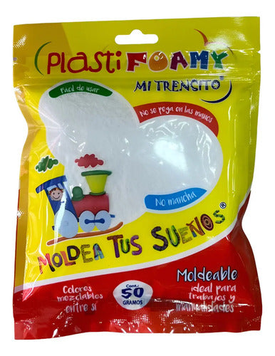 Plastifoamy Moldeable Mi Trensito 50gr X 5 Colores