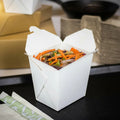 Caja Desechable Wok Carton 26oz 11.5x11.5x9.5cm -12 Unidades Blanco