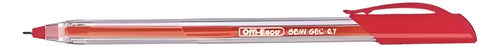Bolígrafo Esfero Rojo Semigel X 6 Unidades  Rojo
