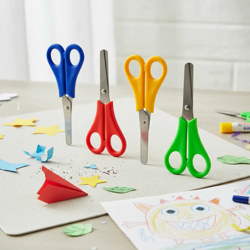 Set Tijera Punta Roma Escolar U Oficina X 12 Unidades