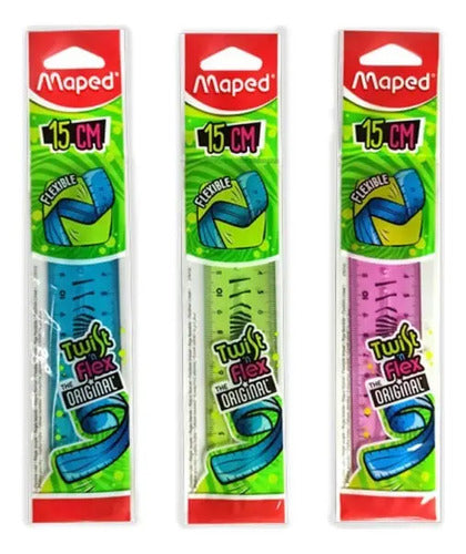 Regla Flexible 15cm Twist And Flex Maped  Surtido
