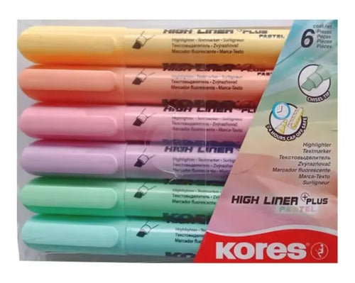 Resaltador ´pastel Kores X 6 Colores