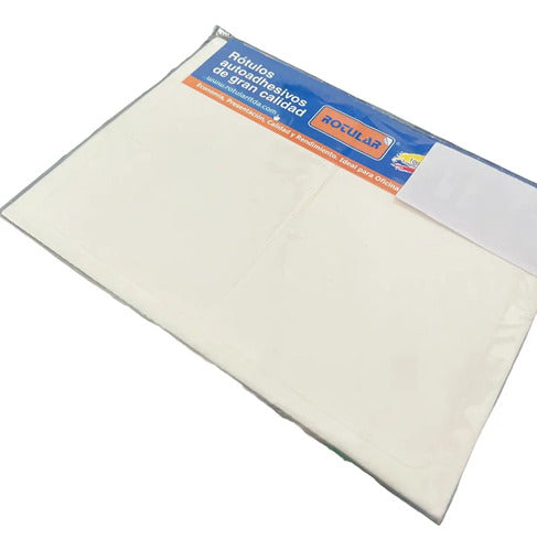 Rotulo Autoadhesivo Blanco 112x78mm X 16 Pcs - Ref. 112-78
