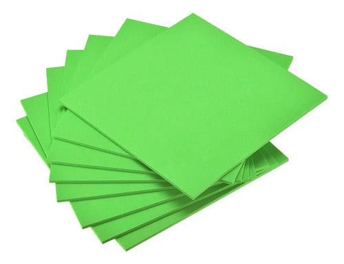 Fomi Foamy Verde Limón Tamaño 4 Cartas Grosor 5mm X 5 Und