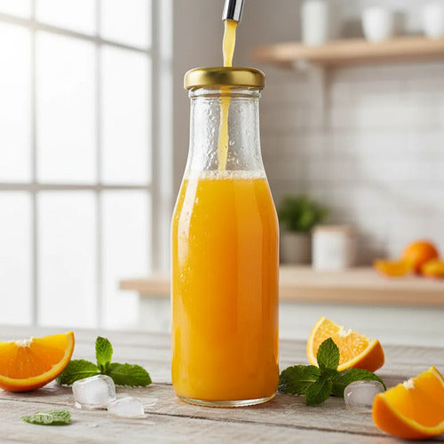 Envase Frasco De Vidrio Bebidas 227ml X 12 Unidades Transparente