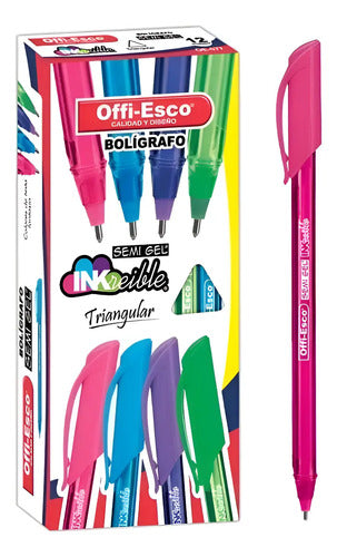 Boligrafo Offiesco Colores X 12 Blanco