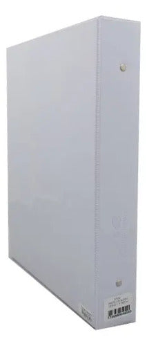 Folder Blanco Catalogo Oficio Legajador - 1.5 Pulgadas Blanco