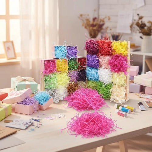 Viruta De Papel Picado En Tiras Anchetas 12 Bolsas X 23 Gr