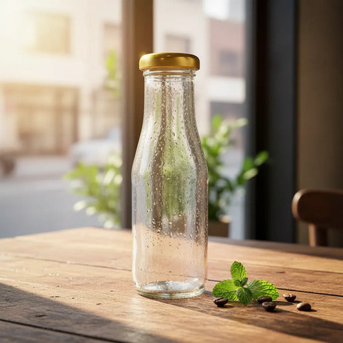 Envase Frasco De Vidrio Bebidas 227ml X 24 Unidades Transparente