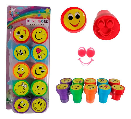 Sellos Infantiles Estampados Didácticos X 12 Unidades