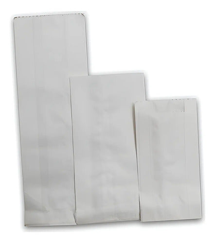 Bolsas De Papel Blanco 1 Libra 8.5x19x5cm - 100 Unidades Blanco 1 Libra