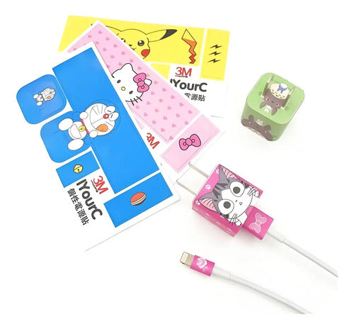Sticker Perzonalizar Cable Cargador Negro