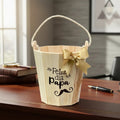 Caja Decorativa Balde Regalo Día Del Padre  20x20cm  Madera