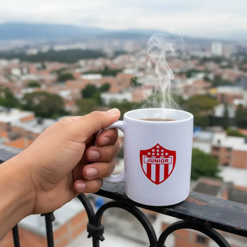 Mug Pocillo Taza Junior De Barranquilla Rojo Escudo