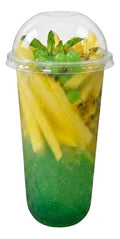 Vaso Desechable Tipo U Con Tapa - 22 Onzas X 50 Unidades Transparente