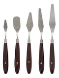 Set De Espátulas Acero Inoxidable Oleo Pintura X 5
