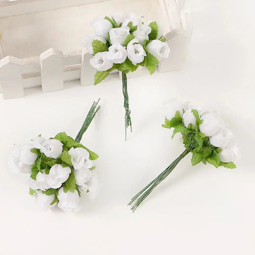 Mini Ramo Artificiales Pequeñas - 12 Ramos X 12 Rosas